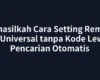 Berhasilkah Cara Setting Remote TV Universal tanpa Kode Lewat Pencarian Otomatis