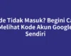 Kode Tidak Masuk? Begini Cara Melihat Kode Akun Google Sendiri